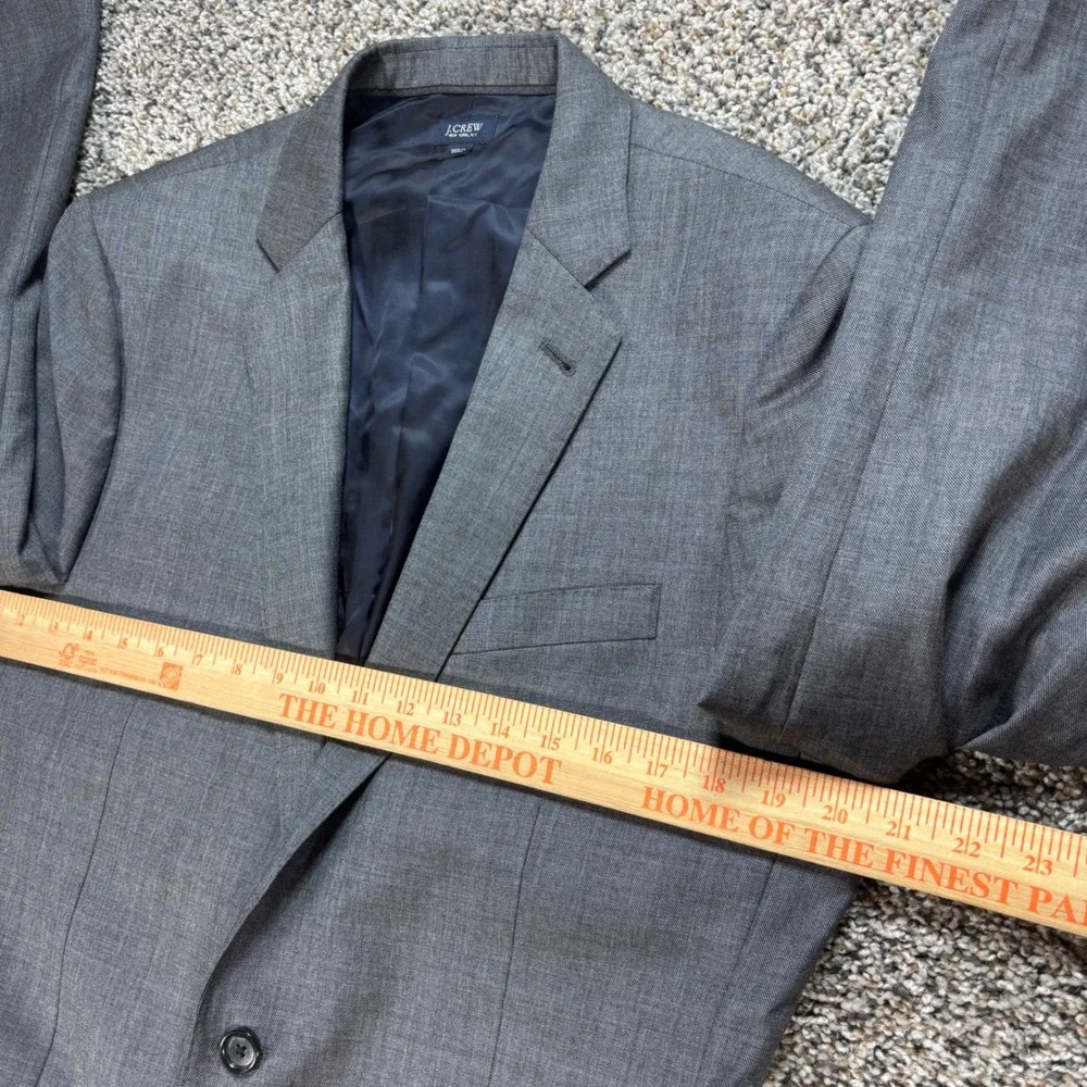 J.Crew Ludlow Mens 41R Blazer Jacket Grey Italian Wool Tollegno 1900 Suit Coat